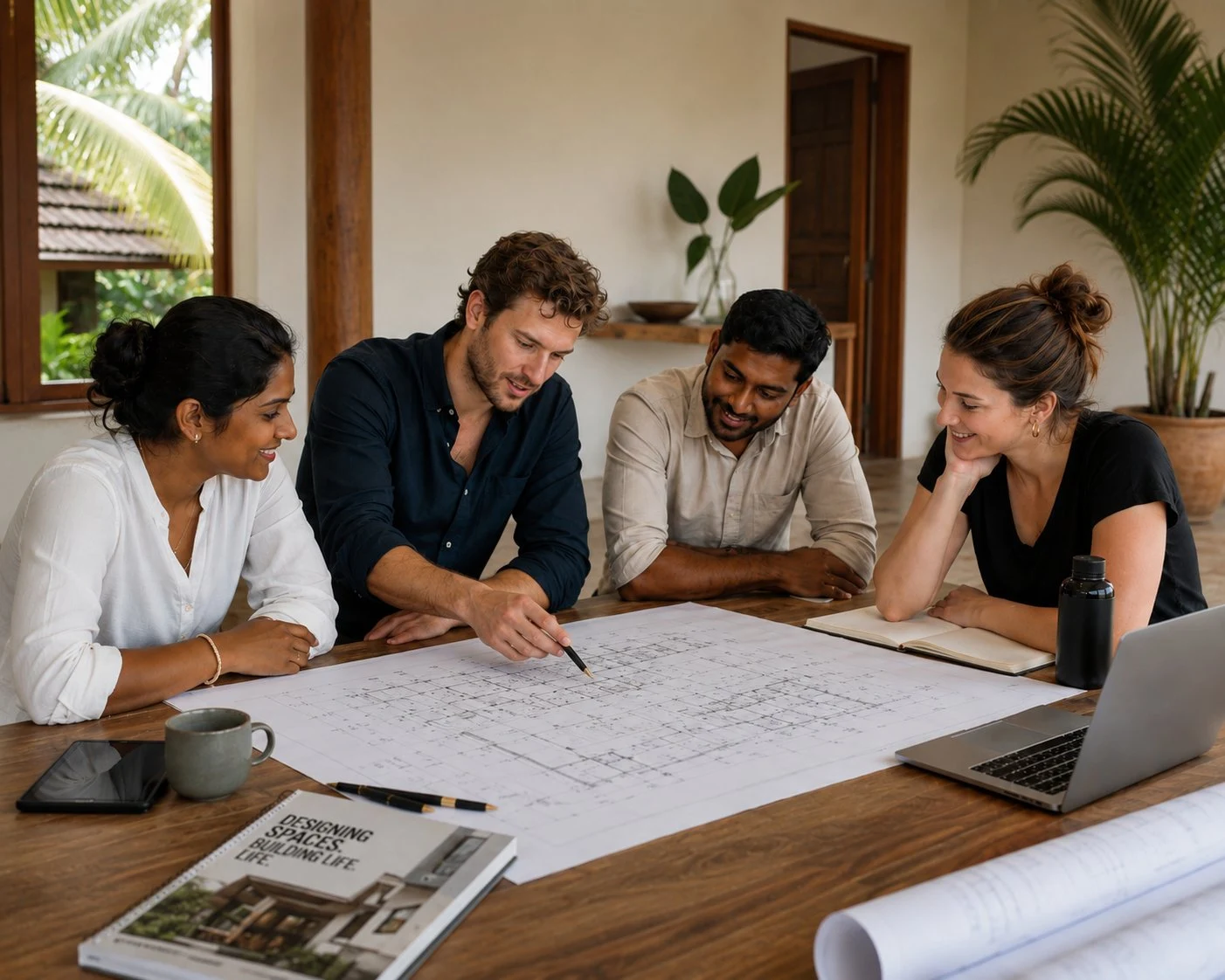 International buyers reviewing property documents, Sri Lanka