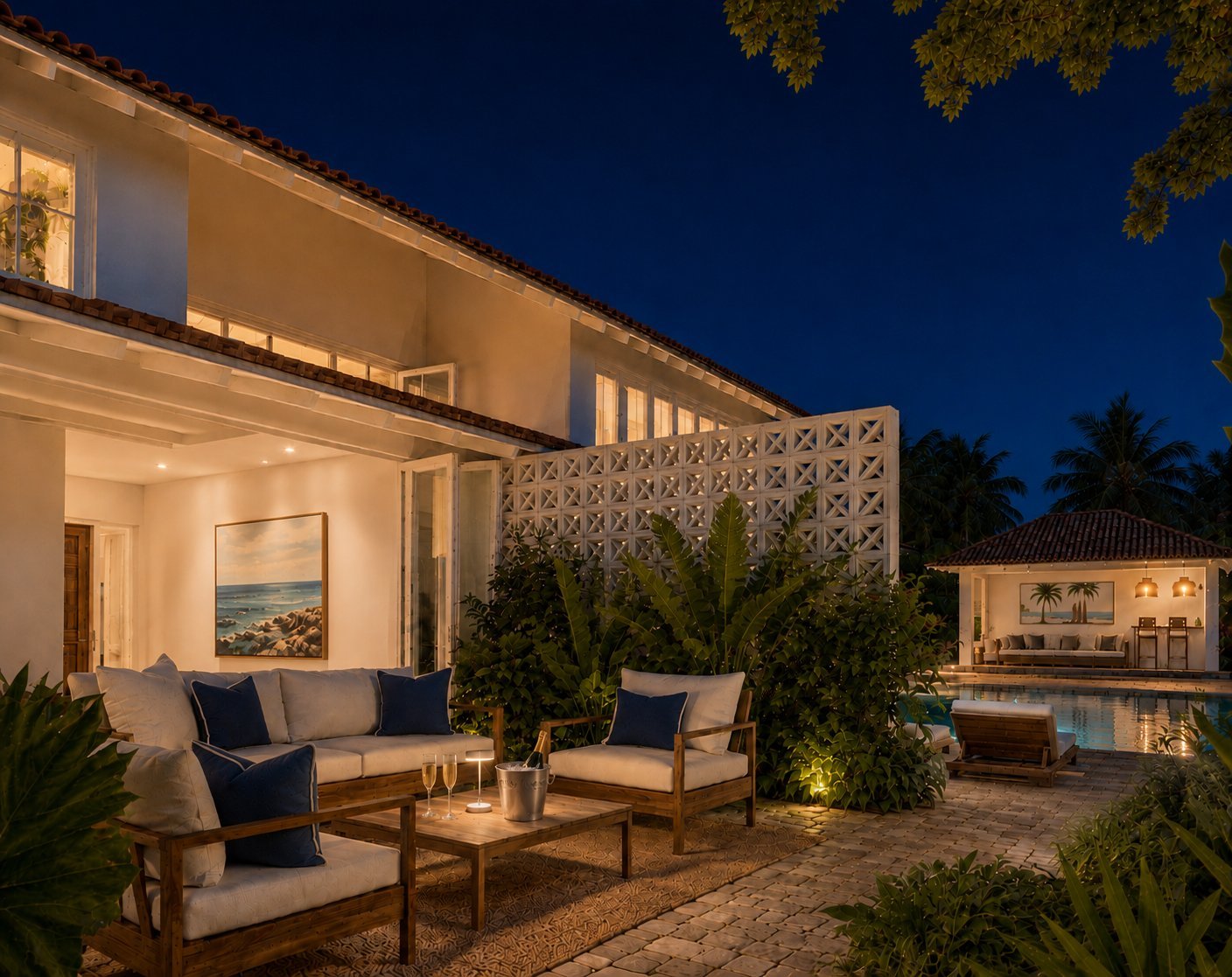 4 Bedroom Villa — Outdoor Evening