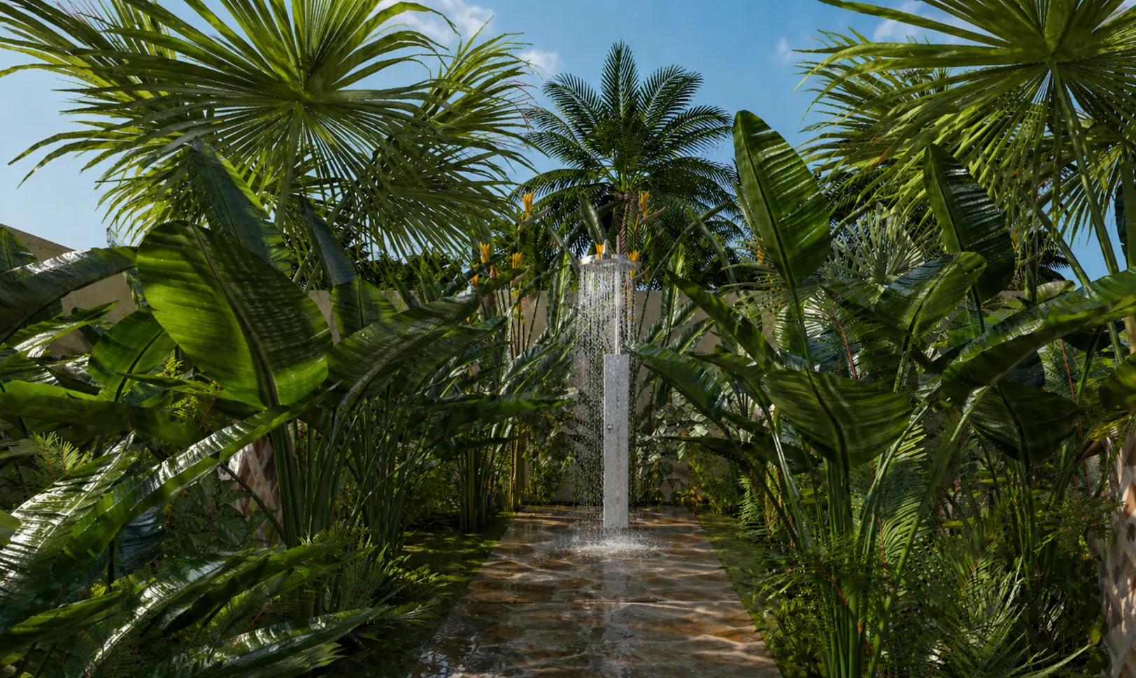 Coconut Grove outdoor shower
